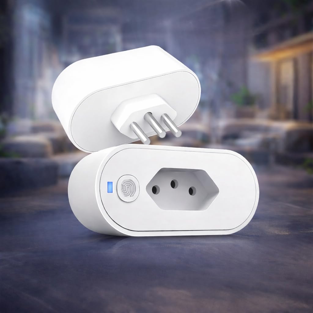 tomada inteligente wi fi bivolt smart plug com monitor de consumo compativel com alexa google home app tuya smart life automacao residencial linha a premium