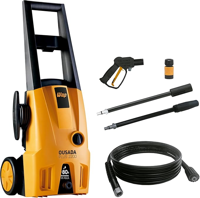 wap lavadora de alta pressao ousada plus 2200 com jato leque e concentrado 342l h 1750psi 1500w 127v