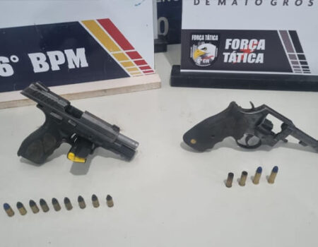 suspeitos de faccao sao presos apos tentativa de homicidio e confronto com a pm em caceres