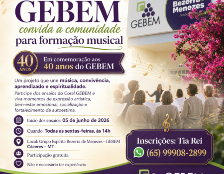 vozes da fraternidade gebem celebra 40 anos com criacao de coral comunitario em caceres