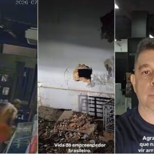 empresario denuncia 50o arrombamento contra loja no centro de cuiaba criminoso abriu buraco na parede