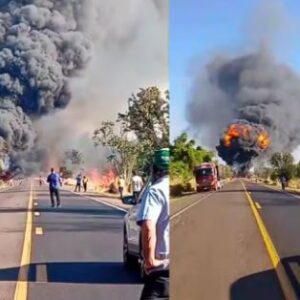 acidente com explosao deixa quatro mortos e seis feridos na br 163 em mato grosso do sul