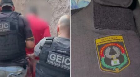 casal e preso por trafico em valparaiso e policia encontra colete balistico do detran df